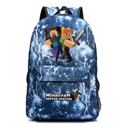 In Stock Minecraft Enderman Creeper Graphic Printed Backpack Large Capacity Lightweight Fashion Casual For Daily Travel Outdoor