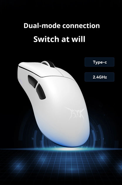 Mouse gaming wireless ATK Z1 Pro Max Ultra con piedini personalizzati, PAW3950, Ultra Smart Speed Wireless, polling rate 8k, latenza ridotta 0.39ms
