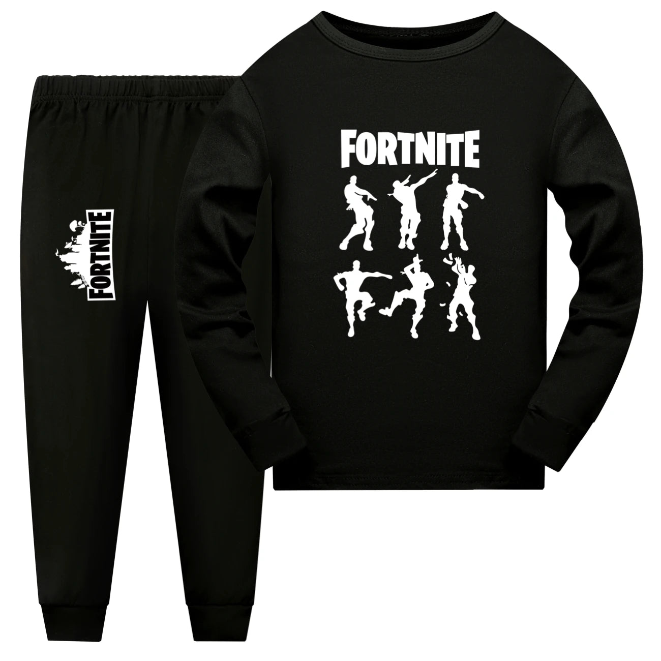 Conjunto de Pijama Fortnite New Kids de Outono para Bebé Menina, Top de Manga Comprida e Calças, 2 Peças, Roupa de Dormir Diária para Rapaz Adolescente 1006