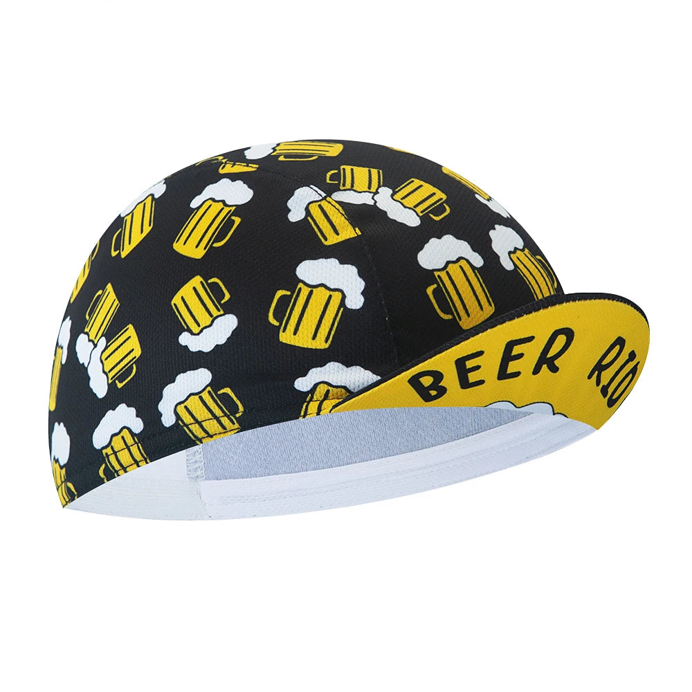 Boné de Ciclismo Beer para Desporto ao Ar Livre, Boné de Equipa para Bicicleta, Respirável, Proteção Solar de Verão, Unissexo