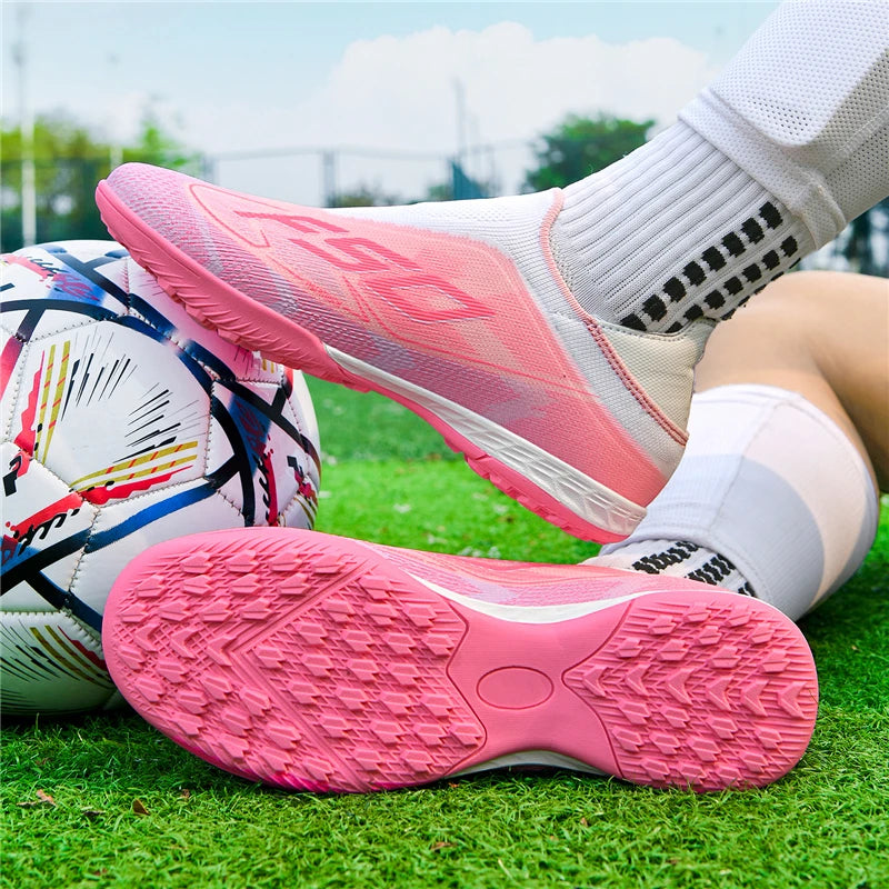 Nouvelles chaussures de football pour hommes, chaussures de sport respirantes, chaussures de futsal antidérapantes, chaussures de football ultralégères, haute tige, haute qualité, pour match en extérieur