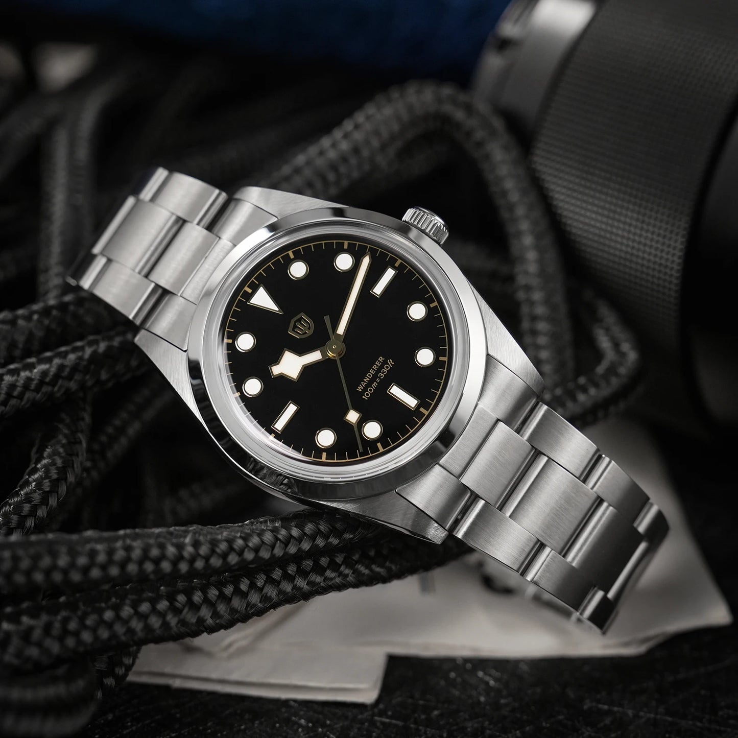 Watchdives WD1016 V3 Quartz Watch 37mm Stainless Steel Case Sapphire Vintage Watch  VH31 Sweep Movemet 100m Waterproof Men Watch