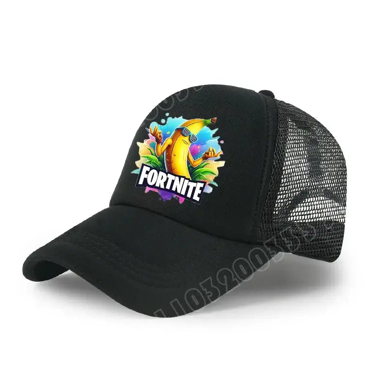Fortnite Baseball Cap Cartoon Game Printed Hat Kids Summer Breathable Mesh Hat Adjustable Peaked Cap Children’s Birthday Gift