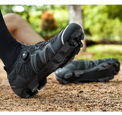 Mountain Bike Shoes Men's Cycling Shoes Quick Ratchet Buckle Compatible with SPD System Pedal for Indoor Outdoor Women MTB Shoes