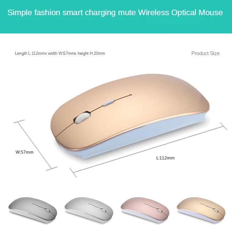 New Charging Type-C Wireless Mouse + USB Dual Receiver, Mute Ergonomic Design, 1000/1200/1600 Three-Speed DPI