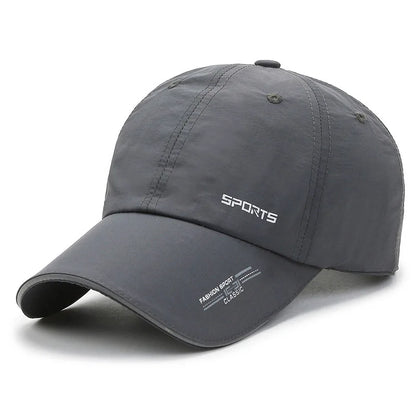 Quick Drying Solid Baseball Cap, Sunscreen Breathable Adjustable Cycling Hiking Fishing Sports Trucker Hat For Women & Men