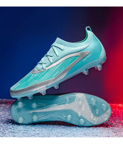 Chuteiras de futebol novas para homem, com pitons para exterior, respiráveis, adulto, antiderrapantes, calçado de futebol desportivo, pitons longos, treino, rapaz, jogo, confortáveis