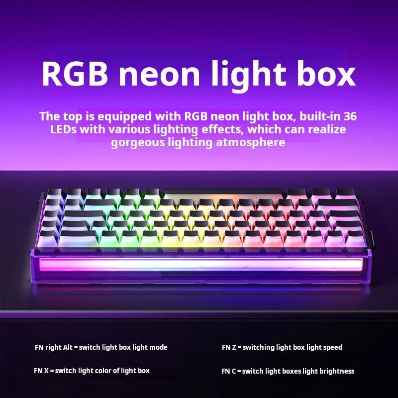 Teclado mecánico gaming AULA HERO 68 HE con eje magnético RT, cable, iluminación RGB, tasa de sondeo 8K y grabado lateral