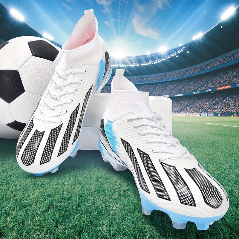 Men's New TF Football Boots Sneakers Society Turf Grass Ultralight Male Soccer Shoes Comfortable Ankle Football Shoes Futsal Fast