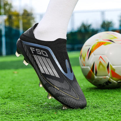 Men Soccer Shoes Training Football Boots Indoor Sneakers TF Long Spikes Match Futsal Ultralight Breathable Cleats Drop Shipping