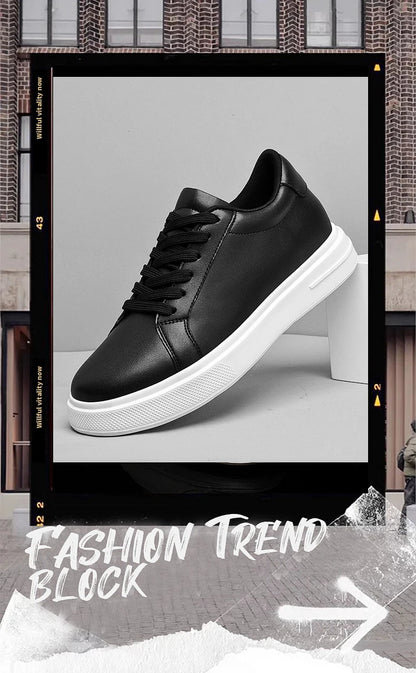 New Men's Sneakers Elevator Shoes Height Increasing Insole 6-10CM High Heels Leather Sport Shoes Men's Shoes