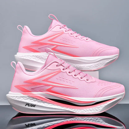 Men Running Shoes Speciality Marathon Sports Shoes Breathable Lightweight Carbon Board Women's Trend Athletic Sneakers Women