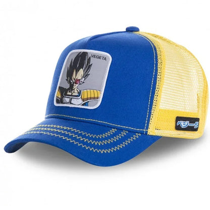 Boné de Basebol Dragon Ball Son Goku para Homem, com Bordado, Pala de Sol, Rede Trucker Ajustável, Estilo Hip-Hop para Viagens de Verão