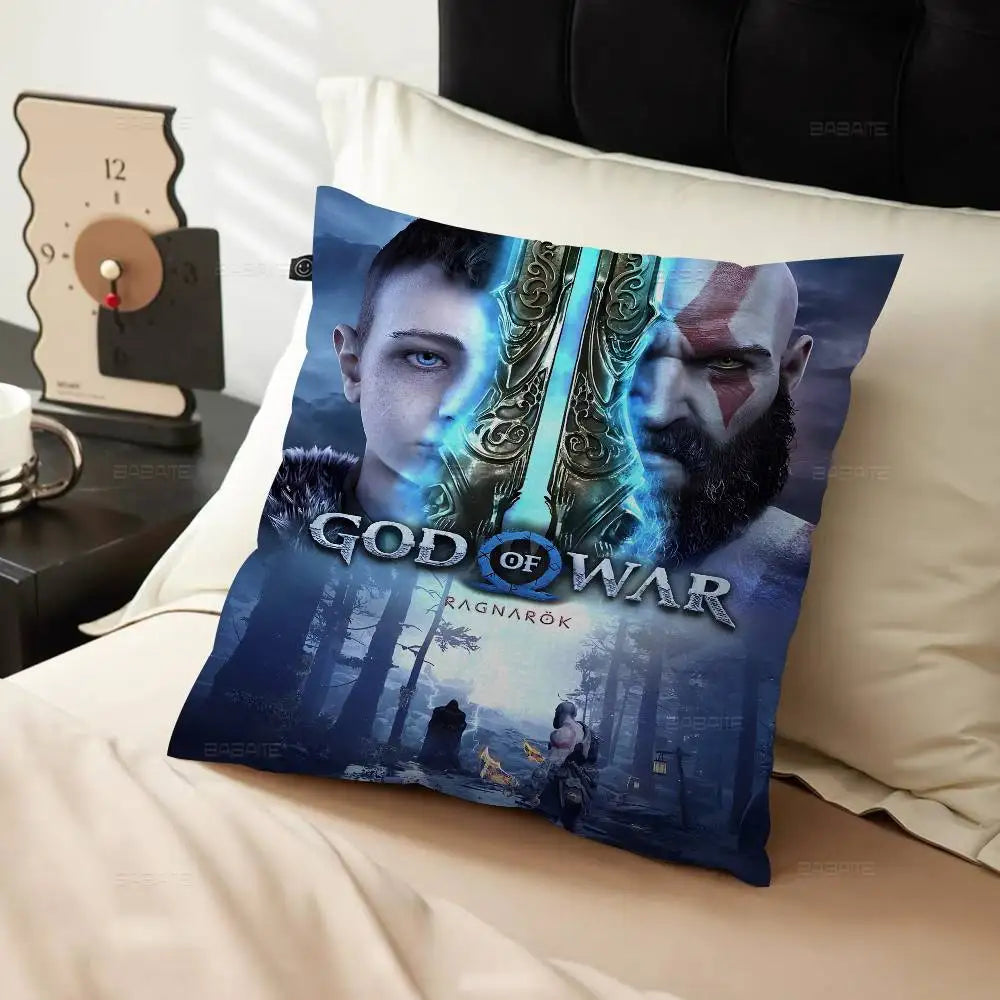 God of War Ragnarok 2022 Cushion Cover Polyester Sofa Cushions Decorative Throw Pillows Home Decoration Pillowcover