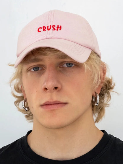 Cappellini da baseball unisex ricamati "crush" neri con iniziali ricamate, modello "Dad Hat", 100% cotone, per tutte le stagioni