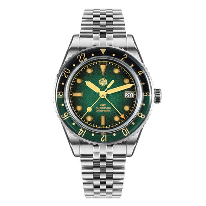 San Martin 2025 Men's Watches, Retro NH34 GMT Sandwich Dial, 40mm Bidirectional Sapphire Bezel, Luxury Sports Watch, 20Bar