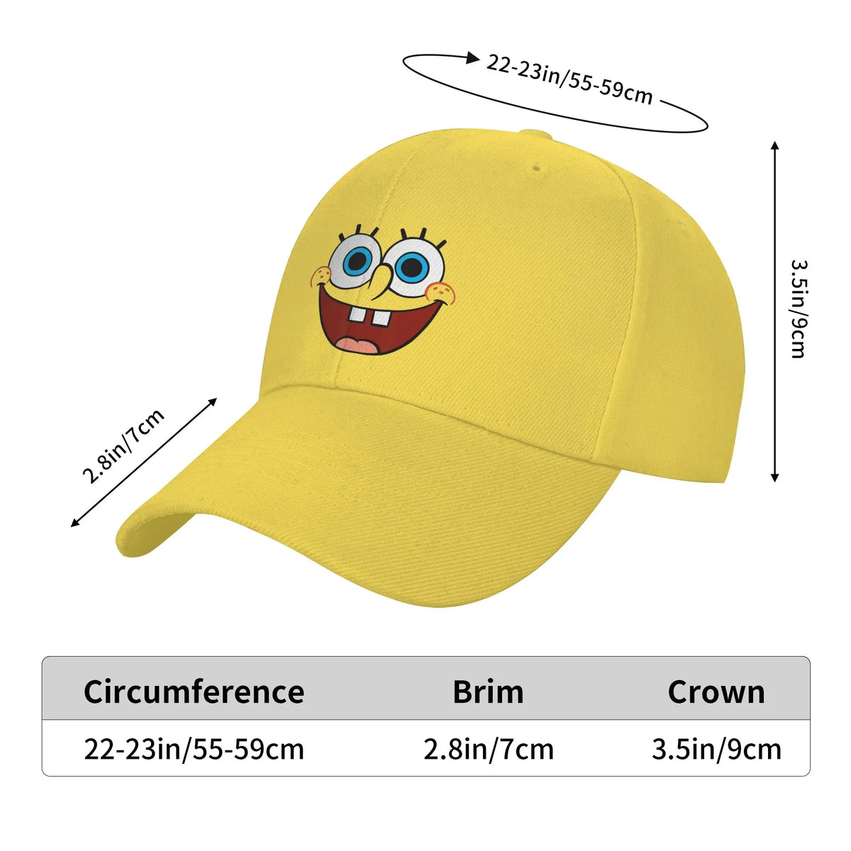 Καπέλο μπέιζμπολ Spongebobs με μεγάλο χαμογελαστό πρόσωπο, ανοιξιάτικο, στυλ y2k, ρετρό καπέλο τύπου «trucker» για ζευγάρια, γυναίκες, τένις, σκέιτ, καπέλα μπέιζμπολ