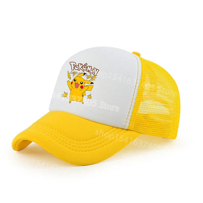 Baseball Cap Adjustable for Pokemon Hip Hop Breathable Mesh Hats Cute Cartoon Anime Outdoor Sport Shade Caps Gifts