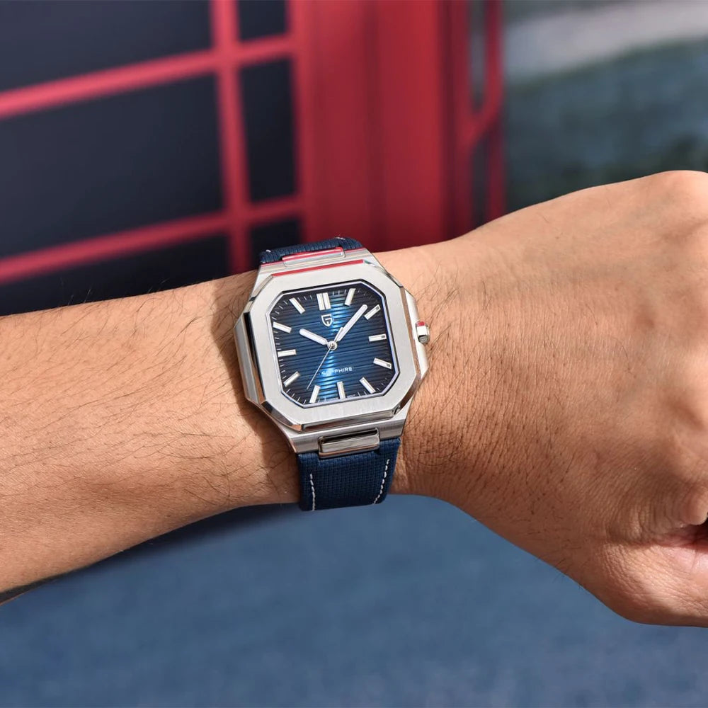 2026 New PAGANI DESIGN Square Quartz Luxury Watch for Men AR Sapphire Mirror Japan Movt Man Watch Luminous 316L All Steel Watch