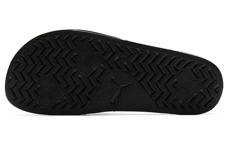 Sandales Puma décontractées, confortables, à motifs totem, chaussures noires et dorées, 398678-01