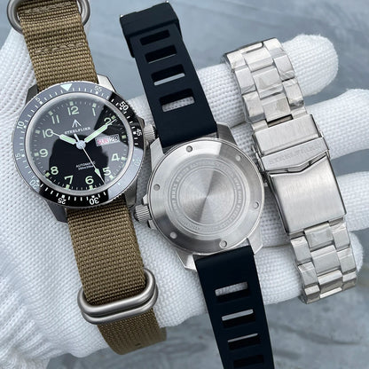 STEELFLIER Official SF787 Dive Luxury Wristwatches Double Calendar NH36 Movement Super Luminous 200M Waterproof Mechanical Watch
