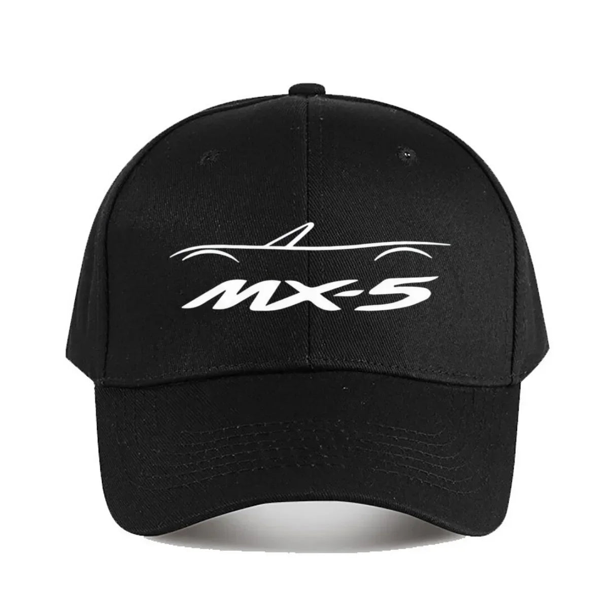 Șapcă de baseball MX5 NA pentru bărbați și femei – Șapcă elegantă din poliester negru cu logo alb, rezistentă, potrivită pentru pescuit în aer liber și ținute casual
