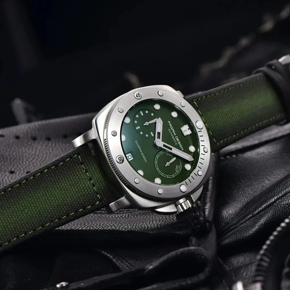 PAGANI DESIGN Men Mechanical Watch Luxury Sapphire Glass Luminous Automatic Watch 200M Waterproof Stainless Steel Watch For Men