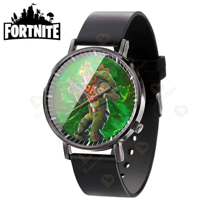 Wrist Watch F-Fortnited Cook Watch Trend Fashion Creative Quartz Student Watches Battle Game Figure Model Kids Birthday Gift