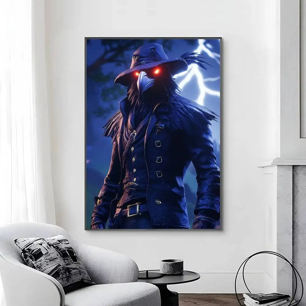 Game F-F-Fortnite Posters Self-Adhesive Waterproof Ideal For Living Room Bedroom Bar Decoration