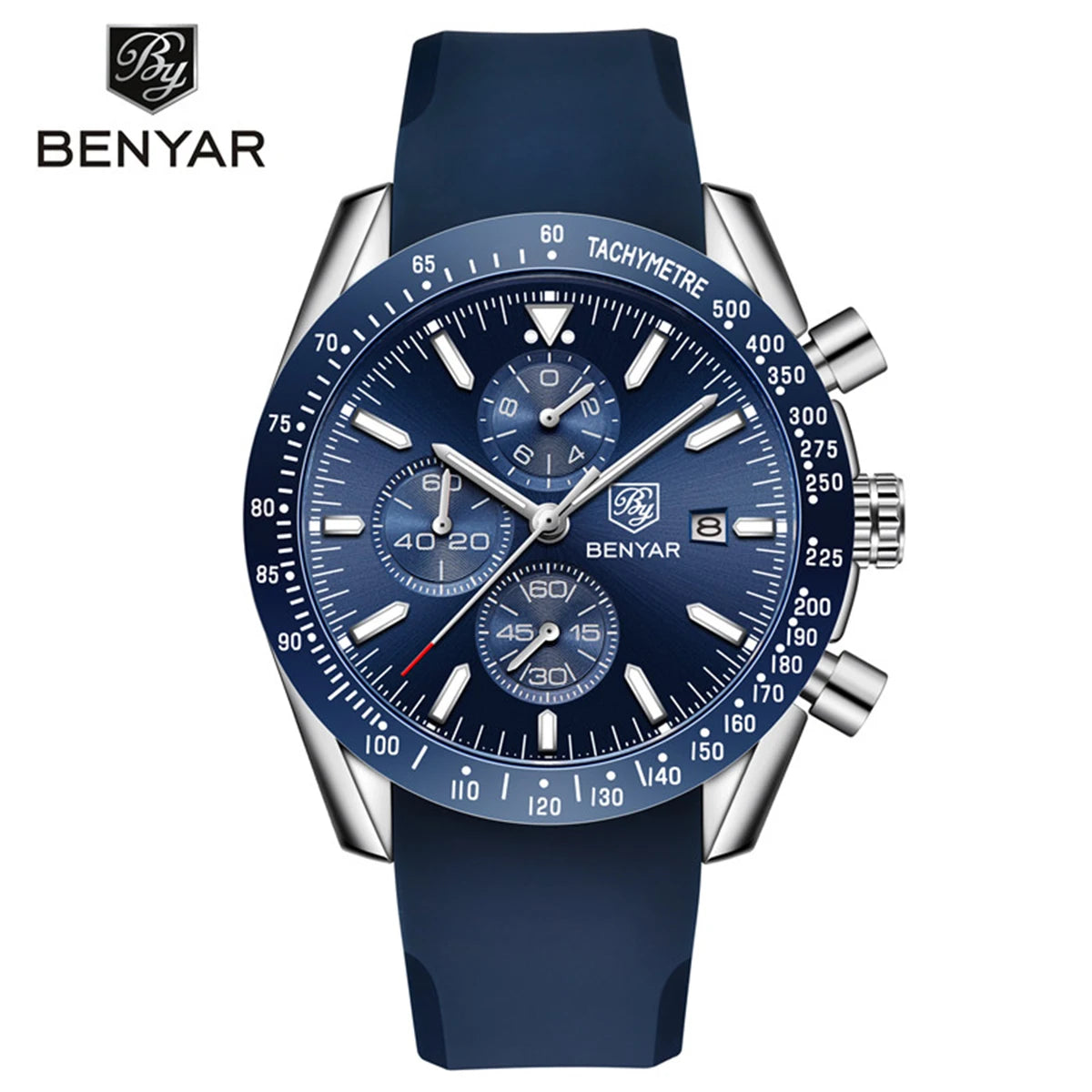 BENYAR Luxusuhren für Herren – Quarz-Armbanduhren mit Lederarmband, wasserdicht bis 30 m, sportlicher Stil.