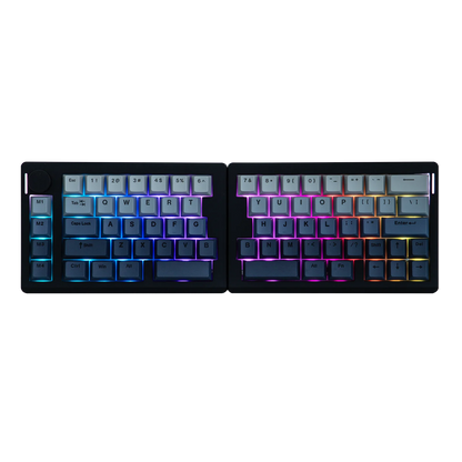Teclado mecánico inalámbrico EPOMAKER Split70 QMK/VIA 70% con diseño dividido, conexión cableada/BT/2.4Ghz y perilla programable, modificador Mac