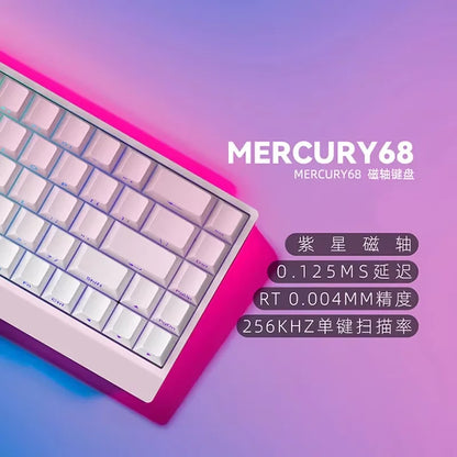 Teclado mecánico IROK Carotmas Mercury68 con interruptores magnéticos, 8K, 68 teclas, RT0.004mm, baja latencia, teclado gaming con cable personalizable para PC, ideal para regalo