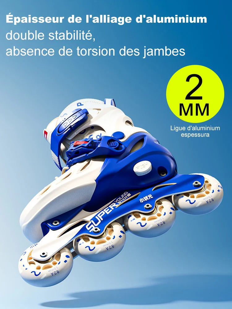 Inline Skates Boy Black Adjustable Size Pink Girl Children Sports Rollerblades High Speed New LED Light-Up Professional