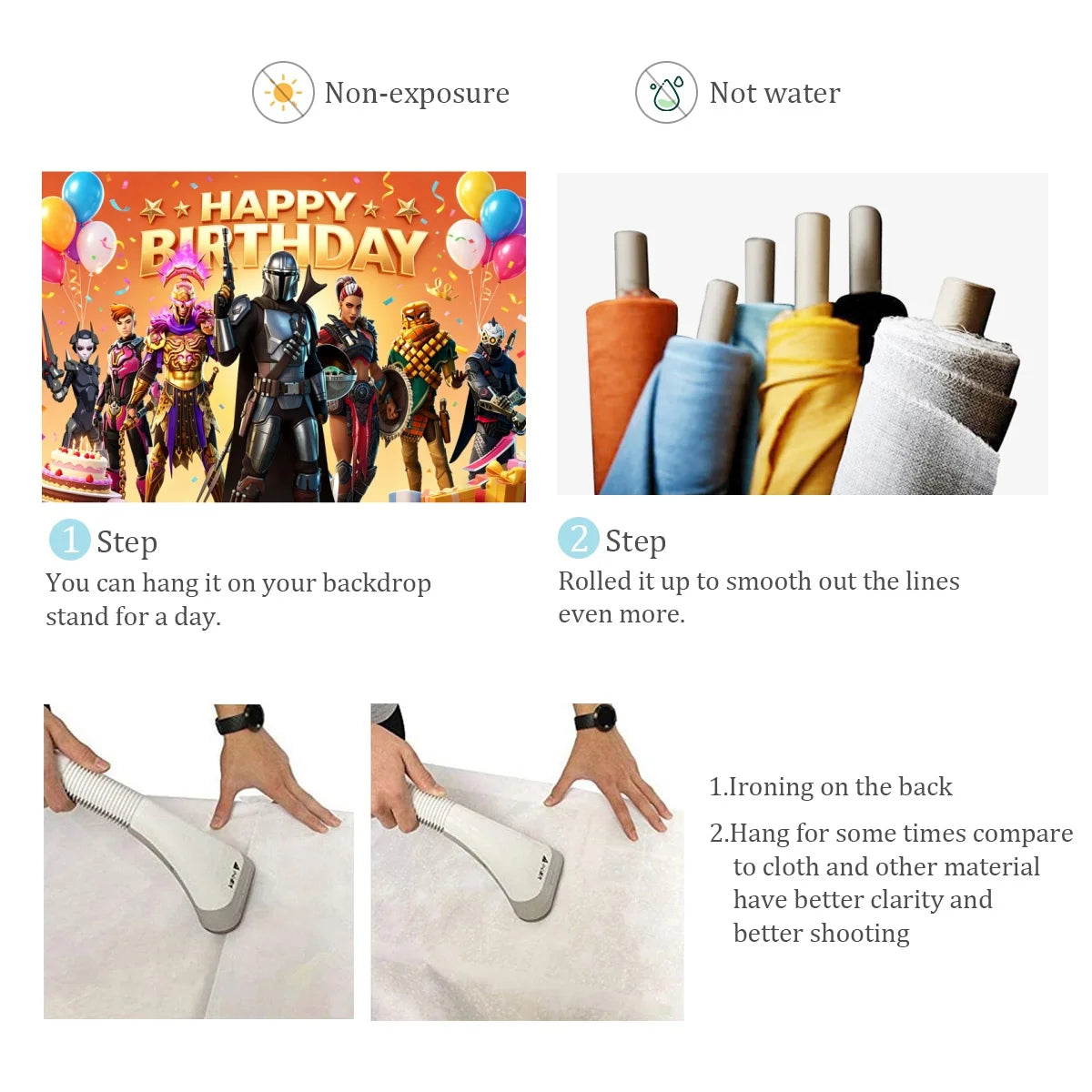 Fundo decorativo de aniversário com tema Fortnite — banner gamer Fortnite para meninos e meninas, pano de fundo para fotografia e presente para crianças