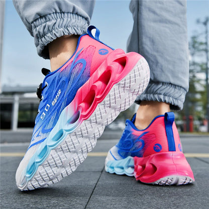 Unisex Sneakers Light Shock-absorbing Soft Soled Professional Running Training Shoes New Rotating Buckle Outdoor Running Shoes