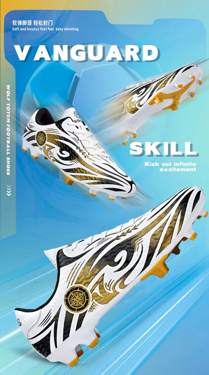 Original Soccer Cleats Men Training Shoes Outdoor Non-slip Children's Football Shoes Long Spikes Men's Futsal Shoes Size 32-45
