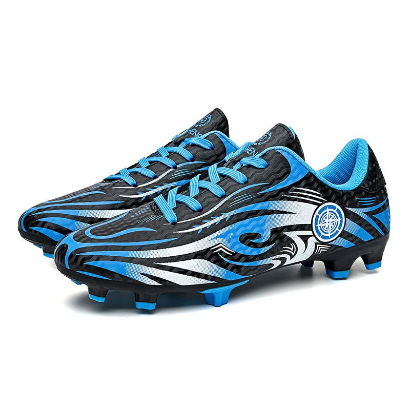 Original Soccer Cleats Men Training Shoes Outdoor Non-slip Children's Football Shoes Long Spikes Men's Futsal Shoes Size 32-45