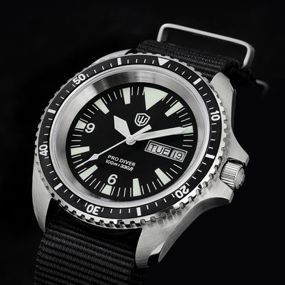 Watchdives WD1980 V3 Quartz Watch 100m Waterproof BGW9 Luminous Nylon Strap Watch Sapphire VH31 Movement Men Watch with Gift Box