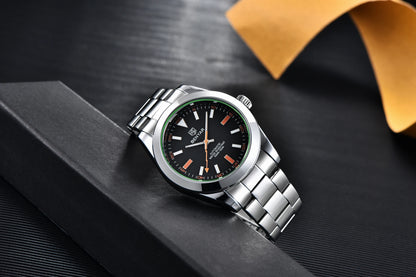 BENYAR – Nuevo reloj para hombre, marca de lujo, reloj mecánico automático, resistente al agua hasta 50 m, modelo deportivo con agujas luminiscentes