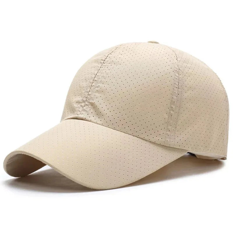 Schnelltrocknende Sonnenkappe für Damen, Outdoor-Freizeit-Sportmütze für Herren, Baseballkappe in Übergröße (60–65 cm), verstellbare Sonnenblende, Schirmmütze
