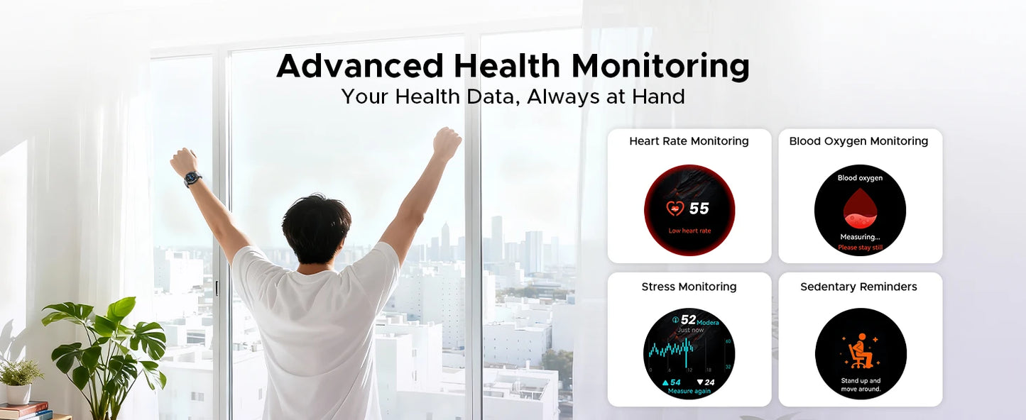 DOOGEE ANYWISE W1 PRO AI Smart Watch 1.43" AMOLED Display 5ATM IP68 Water Resistance GPS Tracking Sport Watch with Offine Maps