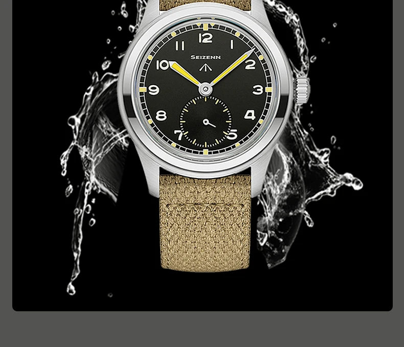 Classic Retro Arrow Pilot Watch Male Mens WWII 12 Mechanical Satch Manual Hand Wind Luminous Stain Steel Merkur 38mm Case