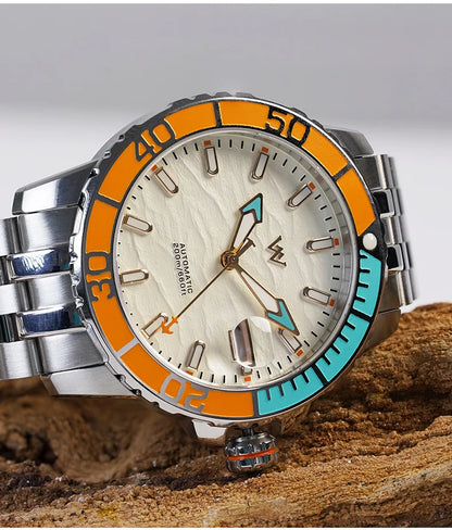 WM Watch Automatic Mechanical Watches NH35 Anti-reflective 200 Water Resistant Sapphire Crystal Welly Merck Watch WM206