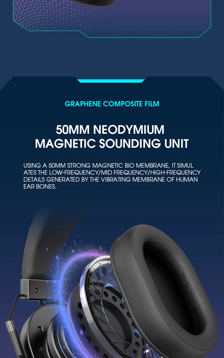 Auriculares gaming inalámbricos LDON para PS5 PS4, Bluetooth 2.4GHz, sonido envolvente 3D, micrófono con cancelación de ruido y baja latencia