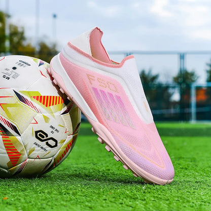 New Men's Football Boots Comfortable Soccer Shoes Match Training Boys Non-Slip Long Spikes Breathable Adult Cleats Outdoor Sport