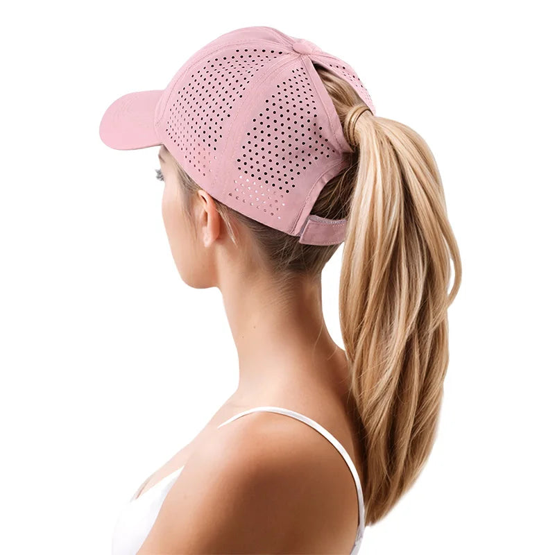 Women Ponytail Hats Summer Quick-dry Baseball Cap forTeenager Girls Sun Hats Casual Sports Mesh Woman Summer Hat Outdoor Travel