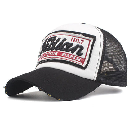 Boné Dad Cap em malha com letras bordadas, estilo streetwear, snapback, hip hop, outdoor e Y2K, chapéu trucker Gorras F2719 para mulher e homem