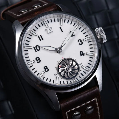 Hruodland 2025 New Pilot ST3620 Men's Manual Mechanical Watch 43MM Sapphire Waterproof 10Bar BGW-9 Retro Watch for Men