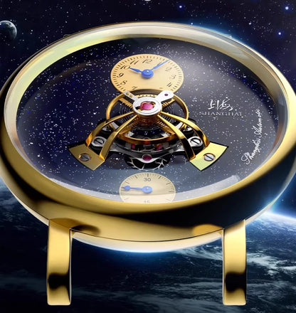 Shanghai The Bund Sky Dome Series Men's Mechanical Watch, 42mm Center Flywheel Automatic, Limited Edition Brand Watch