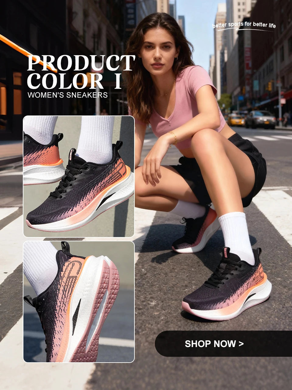 Baasploa Women Professional Running Shoes Outdoor Carbon Plate Non Slip Sports Shoes Female Casual Breathable Jogging Sneakers